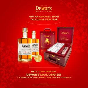 Dewar's 21 Years Old (750ML) x2 + Rummy Set CNY2025