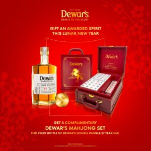 Dewar's 27 Years Old (750ML) + Rummy Set CNY2025