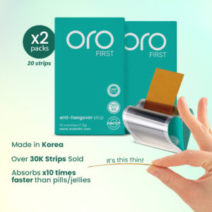 ORO Hangover Prevention Strips - 2 Boxes (20 Servings)