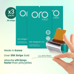 ORO Hangover Prevention Strips - 3 Boxes (30 Servings)